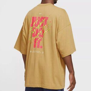 Nike SPORTSWEAR Just Do It Men's Oversized T-Shirt (Brown) Size XL